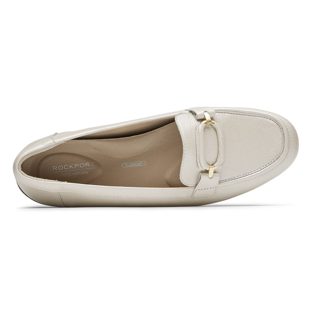 Rockport Womens Total Motion Circle Driver - Loafers White - HBG543607